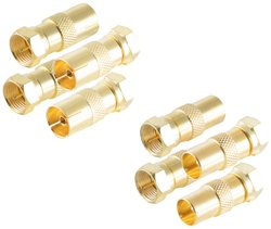 ZESTAW adapterów BASIC-S, 2x gniazdo IEC na wtyk F + 2x wtyk IEC na wtyk F, złocone Shiverpeaks BS15-301114    1 zest.