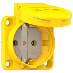 Gniazdo eletryczne montażowe PCE 105-0ew, nowa norma, 50x4x50 mm, żółte