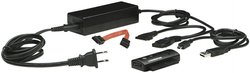 Przejściówka, adapter USB, SATA, IDE Manhattan 179195, [1x złącze męskie USB-A 2.0 - 1x złącze żeńskie SATA 7-pin, złącze żeńskie IDE 40-pin]