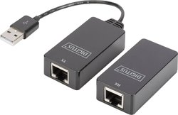 Ekstender (przedłużenie) USB 1.1 Digitus DA-70139-2, przez kabel sieciowy RJ45, 45 m