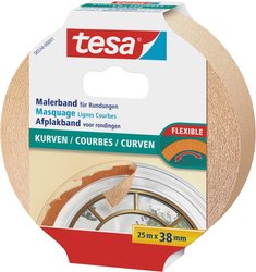 Taśma maskująca tesa  56534-00001-00 KURVEN (D x S) 25 m x 38 mm 25 m 1 szt.