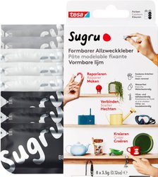 Susumatby tesa® - uniwersalny klej formujący, 8-pak (8 x 3,5 g) w kolorze czarnym, białym i szarym Klej uniwersalny tesa Sugru Klej 41281-00001-00 8 szt.