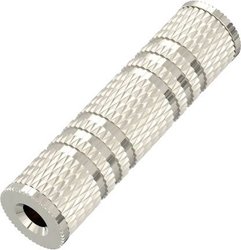 Hama 00205193  Jack Audio Przejściówka, adapter [1x złącze żeńskie jack 3,5 mm - 1x złącze żeńskie jack 3,5 mm] czarny