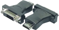 Przejściówka, adapter DVI, HDMI LogiLink AH0002, [1x złącze żeńskie DVI 25-pin - 1x złącze męskie HDMI]