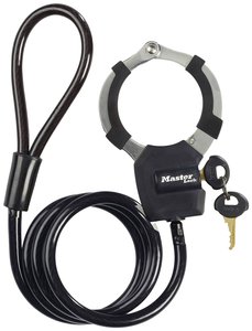 Zapięcie rowerowe kablowe Master Lock, 8275EURDPROBLK, czarny, Zapięcie kluczykowe
