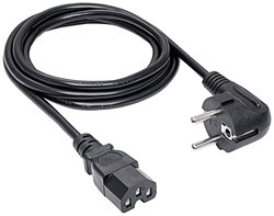 kabel Akyga AK-UP-08 [1x złącze męskie z uziemieniem - 1x złącze żeńskie IEC C15] 1.8 m