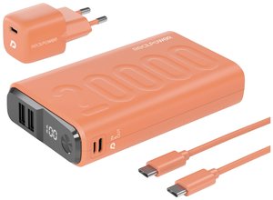 Powerbank RealPower PB-20000 Power Pack 20000 mAh  Li-Ion USB, USB-C®