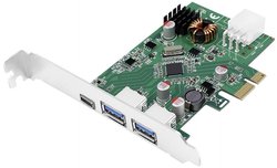 Karta LogiLink PCI Express, USB 3.2 (Gen1x1), 1x USB-C PD 3.0 i 2x USB 3.0 Karta kontrolera USB 3.2 Gen 1 LogiLink PC0090 PC0090 2+1 Port PCIe