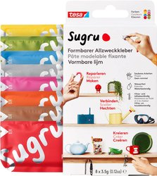 Susumer by tesa® - uniwersalny klej formujący, 8-pak (8 x 3,5 g) w wielokolorowym opakowaniu Klej uniwersalny tesa Sugru Klej 41283-00001-00 8 szt.