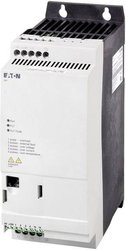 Falownik PowerXL™ DE1, 2,2 kW Eaton DE1-129D6FN-N20N   Napięcie wyjściowe 230 V/AC Prąd twornika (maks.) 9.6 A częstotliwość zegara (szczegóły) 16 kHz