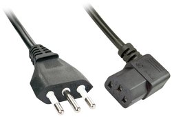 Kabel LINDY 30346 [1x złącze męskie włoskie - 1x złącze żeńskie IEC C13] 2.00 m