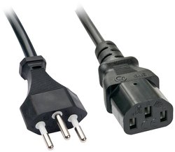 Kabel LINDY 30418 [1x złącze męskie szwajcarskie - 1x złącze żeńskie IEC C13] 3.00 m