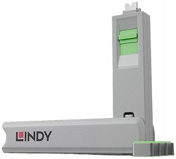 Lindy 40426 Blok interfejsu Blok interfejsu + klucz USB Type-C Zielony 5 szt. LINDY 40426