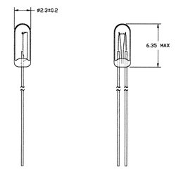 Żarówka do modelu kolejki Arnold / Roco, 21616300, 16 V / 30 mA, (O) 2,3 x 6,2 mm