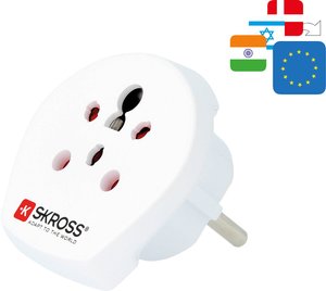 Wtyczka Podróżna Indie/Izrael/Dania Do Europy Adapter podróżny Skross 1.500217-E