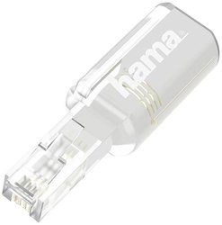 Adapter zapobiegający skręcaniu, przezroczysty/biały Telefon Przejściówka, adapter Hama 00201126 1 szt.