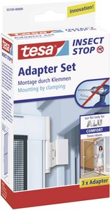 Tesa® Okienna siatka na muchy Comfort adapter do ramą aluminiową Adapter Tesa Comfort do aluminiowych ram moskitier, biały