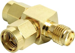 Adapter Y anteny WiFi Delock 88710, [2x złącze męskie SMA - 1x złącze żeńskie SMA], , złoty