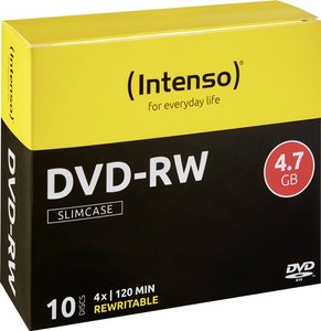 Płaska obudowa Intenso DVD-RW 4,7 GB 10 DVD-RW Intenso 4201632 10 szt.