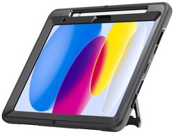 4smarts Rugged Case Grip do iPada 10.9 (2022 10Gen), czarny Tablet Hülle 4Smarts Grip  czarny