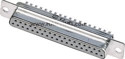 Listwa Pin żeńska D-SUB 09 67 225 4704 Harting Zawartość: 1 szt.