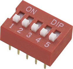 Przełącznik DIP Conrad DS- 05, 5 x On / Off, 5-Pin