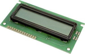 Wyświetlacz LCD LUMEX LCM-S01602DSR/B  zielony  (S x W x G) 44 x 8.8 x 84 mm