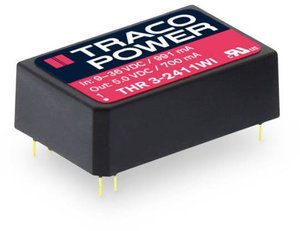 Przetwornica DC/DC, do PCB TracoPower THR 3-2423WI, 3 W, 3 V/DC, 100 mA, 1 szt.