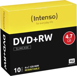 Intenso DVD+RW 4,7GB 4x 10 szt. w opakowaniu typu slim DVD+RW Intenso 4211632 10 szt.