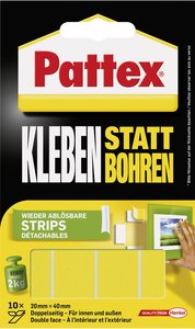 Taśma dwustronna Pattex  PXMS1 PXMS1 (D x S) 40 mm x 20 mm 40 mm 10 szt.