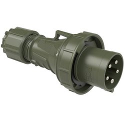 Wtyczka CEE 63A 5p 6h IP67 POWER TWIST brązowo-zielona Złacze męskie CEE PC Electric 035-6.u 63 A