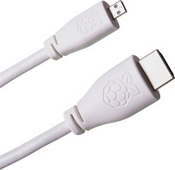 Oryginalny kabel Mini-HDMI Raspberry Pi® na standardowy kabel HDMI 1.00 mbiały  Kabel HDMI Raspberry Pi® SC0051 1 szt.