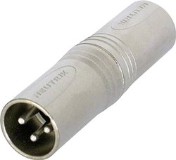 Adapter XLR NA3MM złącze męskie XLR - złącze męskie XLR  Neutrik NA3MM  1 szt.