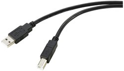 Kabel USB Renkforce RF-5720372, USB 2.0, Złącze męskie USB-A, Złącze męskie USB-B, 20.00 m