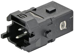 Złącze męskie Harting Han 1A-2+PE-S-m latch 09 10 002 2601, Han® 1A, 1 szt.