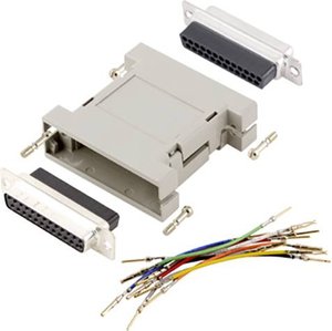 Adapter D-SUB encitech 2111-0101-11 złącze męskie D-SUB 9-pin - złącze żeńskie D-SUB 9-pin