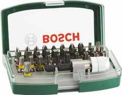 Bity Bosch Accessories PROMOLINE 2607017063, płaski, krzyżakowy Phillips, krzyżakowy Pozidriv, wewnętrzny sześciokąt, sześciokąt BO, wewnętrzny sześciokąt (TX), 32 szt.