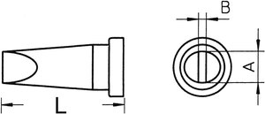 Grot lutowniczy Weller LT-B, T0054440599 Kształt dłuta, prosty, 2.4 mm, 1 szt.