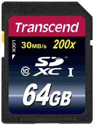 Karta pamięci SDXC Transcend TS64GSDXC10, 64 GB, Class 10, 30 MB/s / 16 MB/s