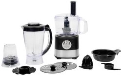 Robot kuchenny Princess Food Processor, 1000 W, czarny, srebrny