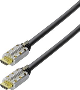 Kabel HDMI Maxtrack C 505-20 L C 505-20 L, kompatybilny z HDMI, ekranowany, kanał powrotny audio, HDMI 4K z Internetem, ze złączem śrubowym, pozłacane styki, 20.00 m