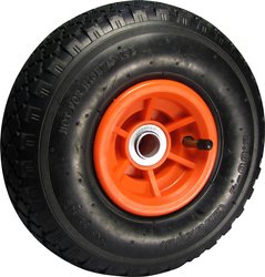 Luftrad 260x85x20 mm z czerwoną diodą felgi z tworzywa sztucznego Opona pneumatyczna dörner + helmer 740394 1 szt.