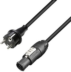 Adam Hall Cables 8101 TCON 0500 kabel zasilający CEE 7/7 do Neutrik ® powerCON TRUE1 TOP 5 m Adam Hall 8101 TCON 0500 Urządzenia nie emitujące ciepła Kabel  czarny 5 m