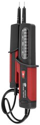 Analogowy próbnik napięcia z 9-stopniowym wyświetlaczem LED 6 - 690V czarno-czerwony Miernik napięcia i ciągłości REV Spannungsprüfer analog sw/rt