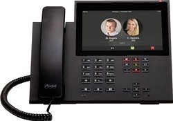 Telefon przewodowy VoIP Auerswald COMfortel D-600 Zestaw głośnomówiący, złacze zestawu słuchawkowego, optyczna sygnalizacja połączenia, ekran dotykowy, WLAN kolorowy czarny