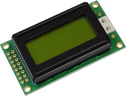 Wyświetlacz LCD Display Elektronik DEM08202SYH-LY  żółto-zielony  (S x W x G) 58 x 32 x 10.5 mm