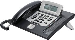 Auerswald COMfortel 1600 Telefon systemowy, ISDN złacze zestawu słuchawkowego, Zestaw głośnomówiący, ekran dotykowy podświetlany czarny, srebrny