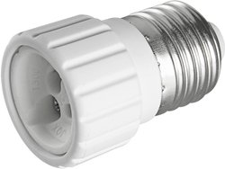 Adapter trzonu lampy ceramicznej E27 do GU10 maks. 60 W. Adpater do oprawy Heitronic 501011, 1 szt., 60 W