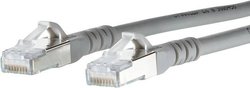 Kabel LAN Metz Connect 1308451033-E, 1 szt., RJ45, CAT 6a, S/FTP, 1.00 m, szary