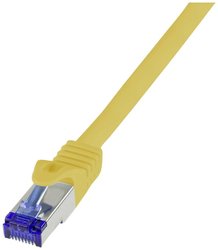 Kabel LAN LogiLink C6A087S, 1 szt., RJ45, CAT 6a, S/FTP, 7.50 m, żółty